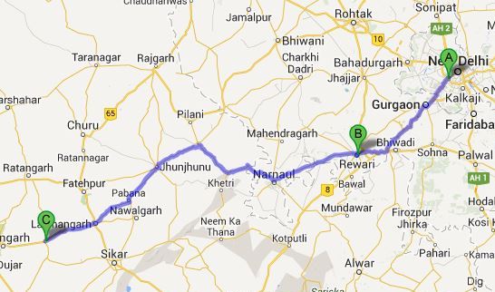 Delhi To Bikaner Distance By Road Salasar Balaji Route Guide