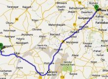 delhi balaji route map